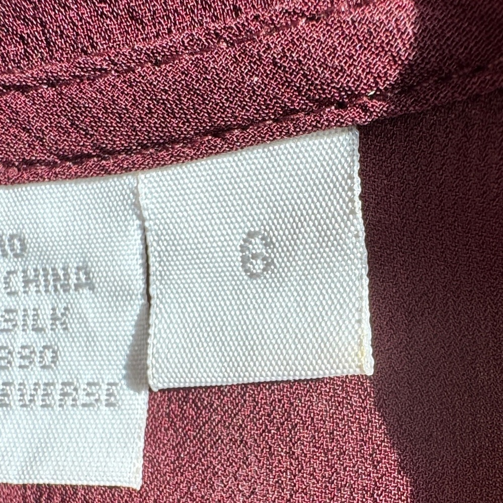 CW, Burgundy Ruffle Blouse - Picture 11 of 11
